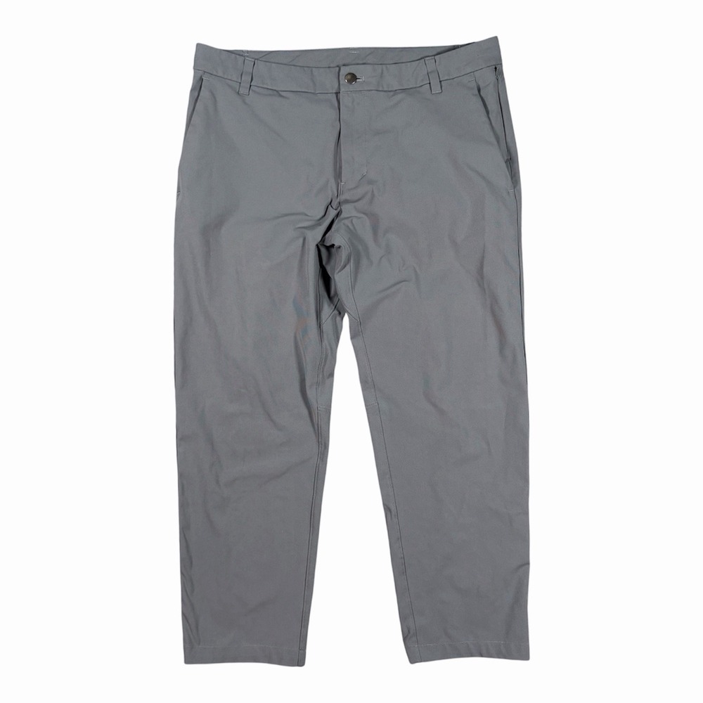 Lululemon Commission Pant Mens 36x27 Gray Performance Classic Fit ABC Warpstreme